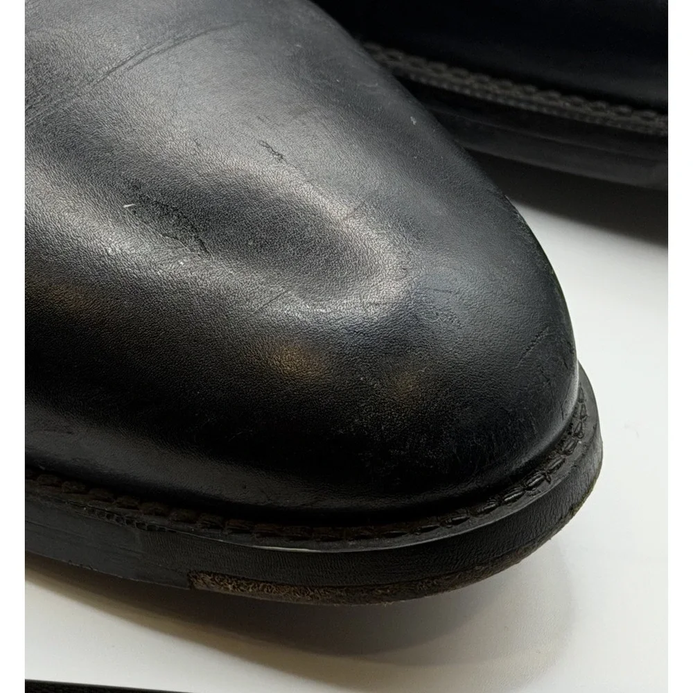 Santoni Men's US Size 8 Black Leather Chelsea Boots Luxury Made In Italy
